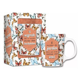 Caneca Porcelana Borboletas Tipo Personalizada Para Bebidas