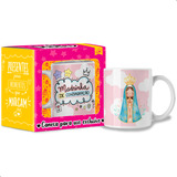 Caneca Porcelana Madrinha Padrinho De Consagração Caixinha