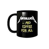 Caneca Porcelana Metallica And Coffee For All 325mL Preta