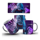 Caneca Porcelana Personalizada Arlequina Esquadrão Suicida