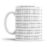 Caneca Porcelana Personalizada Com Partitura Hino Ccb