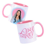 Caneca Porcelana Personalizada Lana Del Rey Pop Indie Cor Rosa