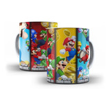 Caneca Super Mário Bros Fases Jogo Nintendo Mega Oferta 