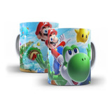 Caneca Super Mário Bros Yoshi Jogo Nintendo