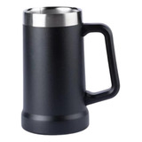 Caneca Térmica Chopp Cerveja Camada Dupla Inox 720ml Xtuned Cor Preto Lisa