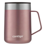 Caneca Térmica Inox Com Tampa E Alça 414 Ml Contigo Rosê