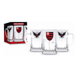 Caneca Vidro Flamengo Chopp E Cerveja