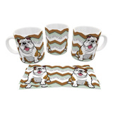Caneca Xícara Bulldog Inglês Dog Pet Porcelana 325ml