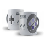 Caneca Xícara Controle Jogo Super Nintendo