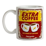 Caneca Xícara Extra Coffee Coleção Placas Retrô Café