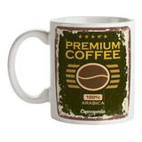 Caneca Xícara Premium Coffee Coleção Placas Retrô Café