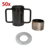 Caneco Rosca E Arruela Para Escora De Tubo 50 8 Mm 50 Kit