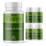 Canela De Velho Produto 100 Puro Cápsulas 500mg Kit 5 Potes