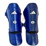 Caneleira Adidas Kick Boxing WAKO Approved Azul