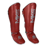Caneleira Mks Energy Preta Prata Muay Thai Kickboxing