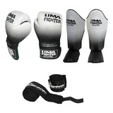 Caneleira Muay Thai luva Boxe Degradê Bandagem Lima Fighter