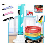 Caneta 3d Manual Infantil E Adulto Com Filamentos Usb