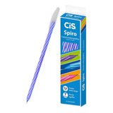 Caneta Azul Esferográfica Cis Spiro 0 7mm Caixa 12 Unidades