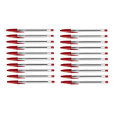 Caneta Bic Cristal 1 0 Ponta Média Dura Kit Com 20 Unidades