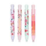 Caneta Borracha Molin Borboletas Kit C 4 Unidades 
