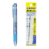 Caneta Borracha Tombow Mono Knock 3 8mm Redonda Azul Refil