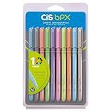 Caneta BPX Esferografica 0 7mm CIS Estojo C 10 Cores Sortidas Multicor