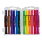 Caneta Canetinha Hidrográfica Brush Ponta Pincel 12 Cores