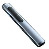 Caneta Controle Remoto Clicker Wireless Para Apresentações Apresentador PPT Com Indicador Laser Recarregável USB C Transmissão 2 4GHz 100m Alcance Cinza
