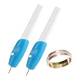 Caneta De Gravação Elétrica Sem Fio 2 Peças Mini Máquina De Gravação Elétrica Máquina De Gravação Caneta De Entalhe Portátil Ferramenta De Gravação De Madeira De Vidro E Metal