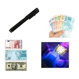 Caneta Detecta Identifica Notas Falsa Dinheiro Luz Negra Uv