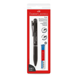 Caneta E Lapiseira 3x1 Poly Multifuncional Grafite Faber Tinta Azul preta grafite Exterior Preto