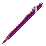 Caneta Esferográfica Caran D ache 849 Popline Metal Violet Cor Da Tinta Azul Cor Do Exterior Violeta