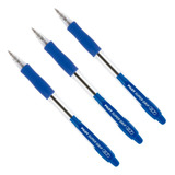 Caneta Esferográfica Pilot Super Grip Rt 0 7 Azul Kit 3 Un