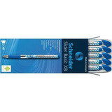 Caneta Esferográfica Slider Basic Xb Azul Schneider C 10 Un Cor Do Exterior Prateado