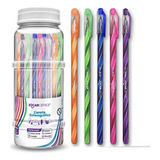Caneta Esferográfica Wowfun Perfumada Pote Com 50un
