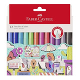 Caneta Fine Pen 12 Cores 0 4 Faber Castell
