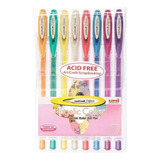 Caneta Gel Angelic Colour Uni ball Signo 07 Blister 8 Cores Cor Da Tinta Amarelo Cor Do Exterior Amarelo