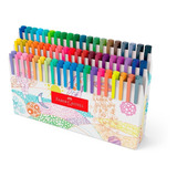 Caneta Hidrográfica 0 4mm 60 Cores Fine Pen Faber castell