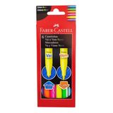 Caneta Hidrográfica Faber Castell Vai E Vem Neon C 6 Cores