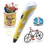 Caneta Impressora 3D Drawing Desenho Display Bivolt Amarelo