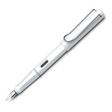 Caneta Lamy Safari Pen Branca Cor Exterior Tinta Branca Cor De Carregamento