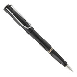 Caneta Lamy Tinteiro Safari Preta Brilhante Pena Extra Fina