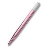 Caneta Manual Microblading Tebori Profissional Prata Cor Rosa