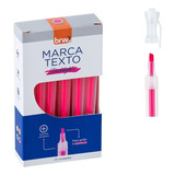 Caneta Marca Texto Dashlight Brw Caixa Com 12 Unidades Cor Rosa