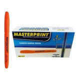 Caneta Marca Texto Masterprint Caixa 12 Unidades Laranja