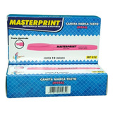 Caneta Marca Texto Masterprint Rosa Caixa Com 12 Unidades
