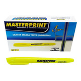 Caneta Marca Texto Neon Masterprint Cx 12 Unidades Amarelo