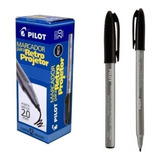 Caneta Marcador Retro Projetor Pilot Preta Ponta 2 0mm 12 Un