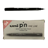 Caneta Nankin Uni Pin Fine Line 0 4 Preta C 12und Uni ball
