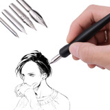 Caneta Nanquim Kit 4 Pontas Bico Pena Desenho Frete Barato